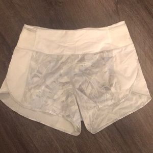 Lululemon White/Grey Shorts
